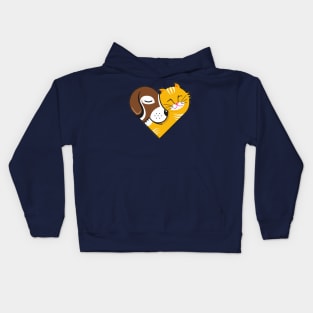 Cats and Dogs can be best friends! Kids Hoodie